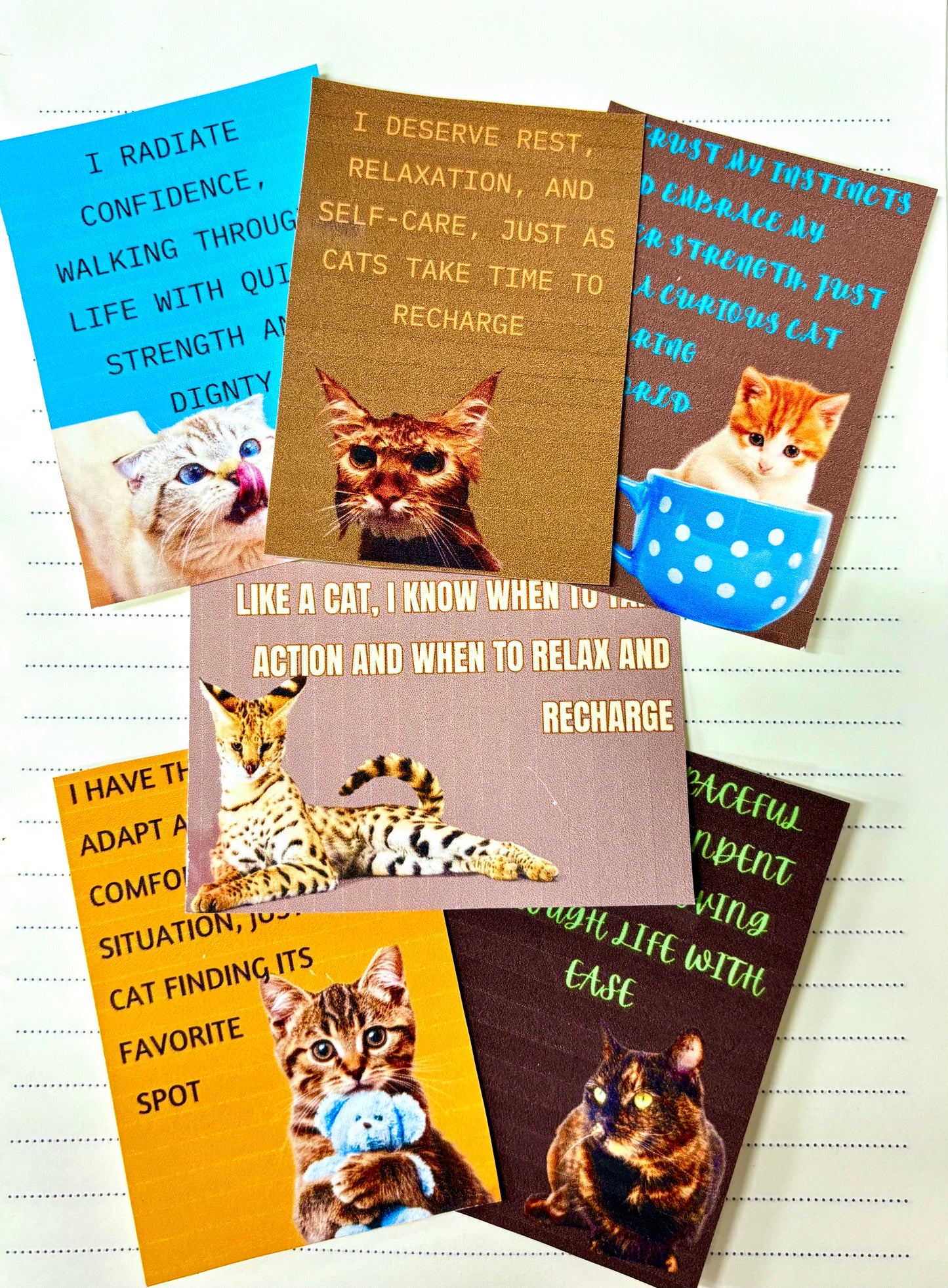 Cat Inspired Affirmation Cards - download