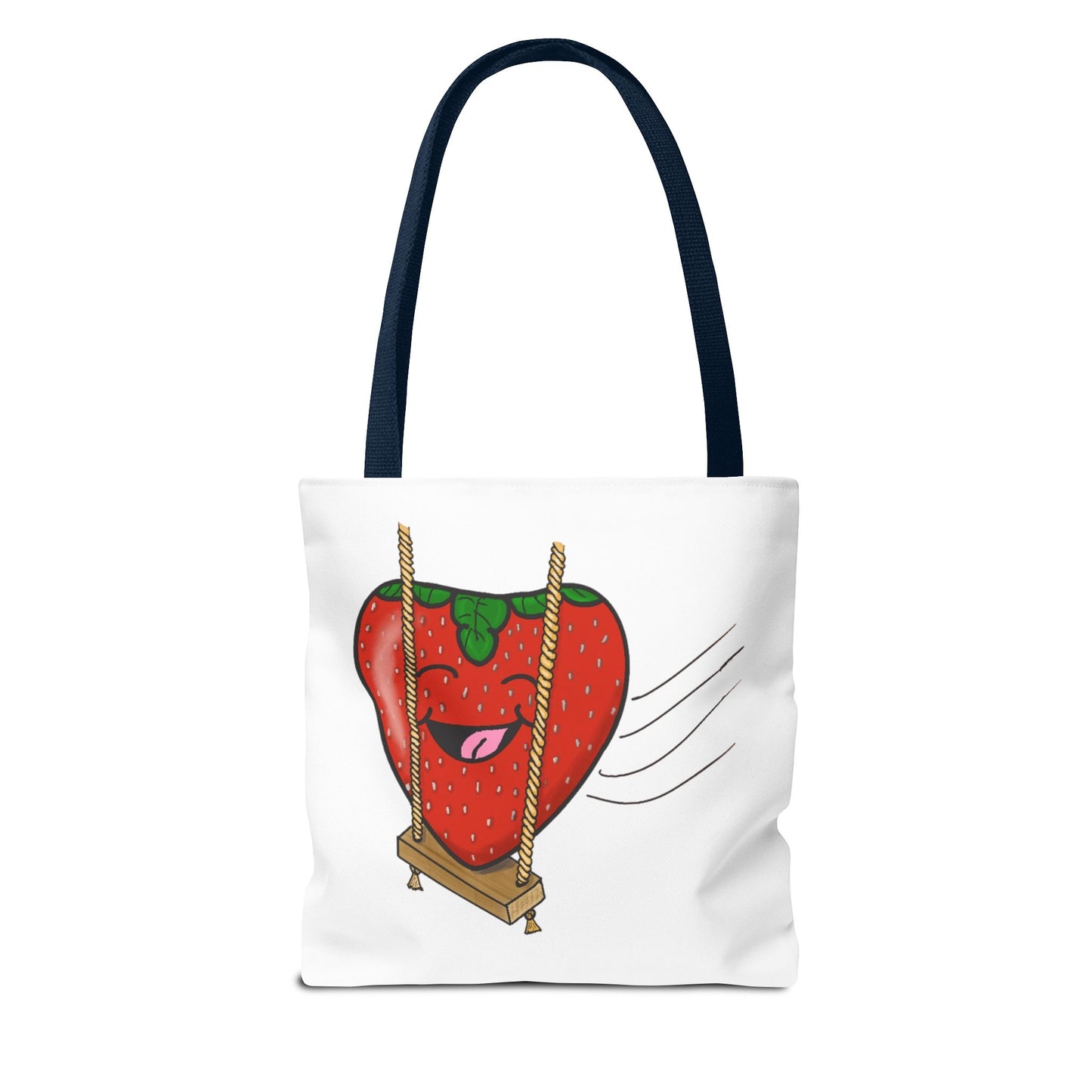 Cute Strawberry Swing Tote Bag - Fun, Playful, Ideal for Gifting