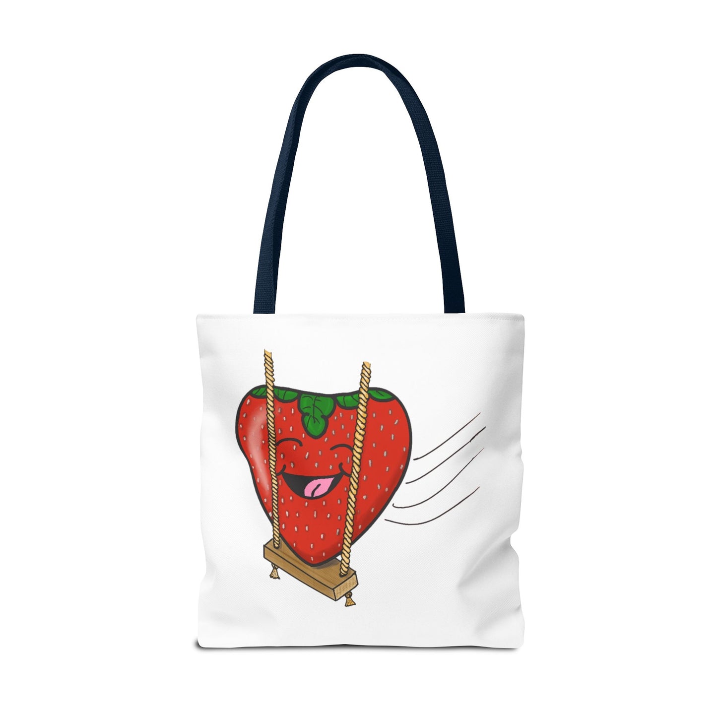 Cute Strawberry Swing Tote Bag - Fun, Playful, Ideal for Gifting