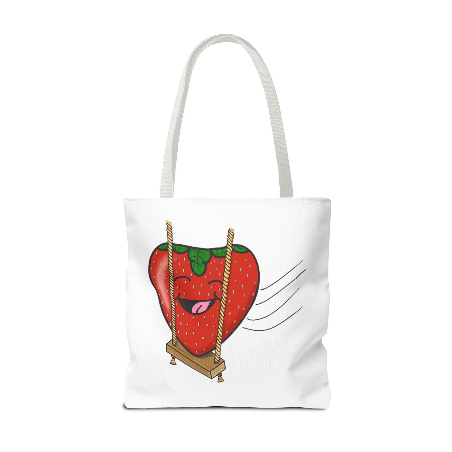 Cute Strawberry Swing Tote Bag - Fun, Playful, Ideal for Gifting
