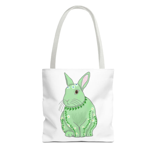 Cute Spring Bunny Tote Bag – Eco-Friendly Canvas Shoulder Bag for Spring & Easter