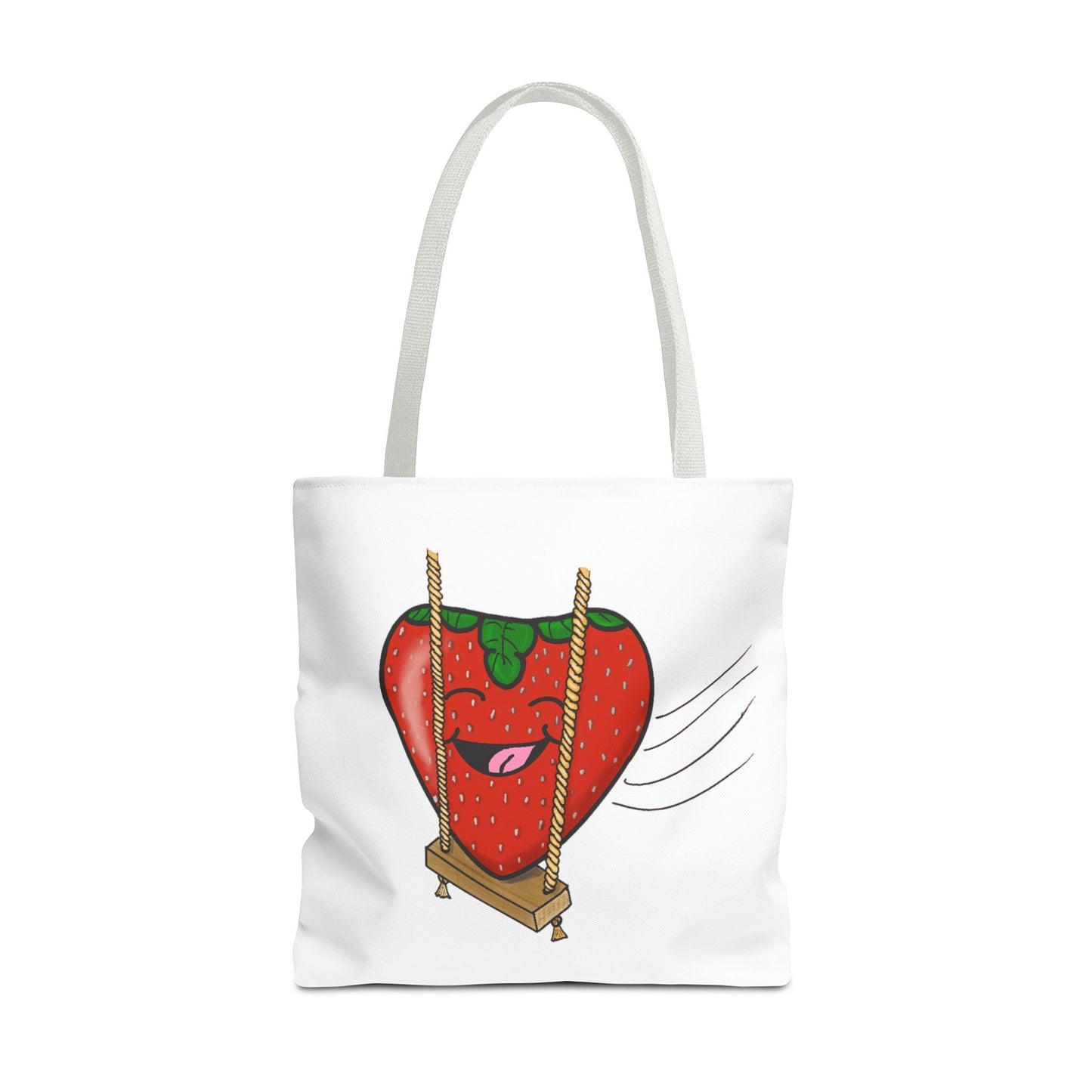 Cute Strawberry Swing Tote Bag - Fun, Playful, Ideal for Gifting