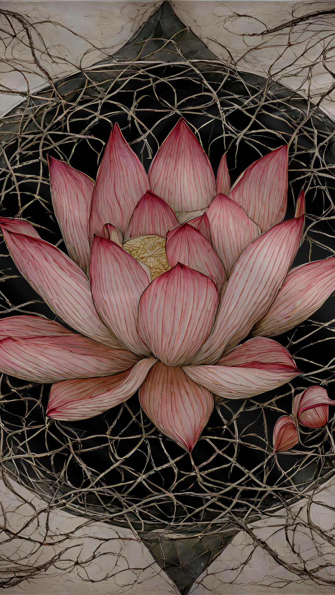 Lotus and Thorns wallpaper.