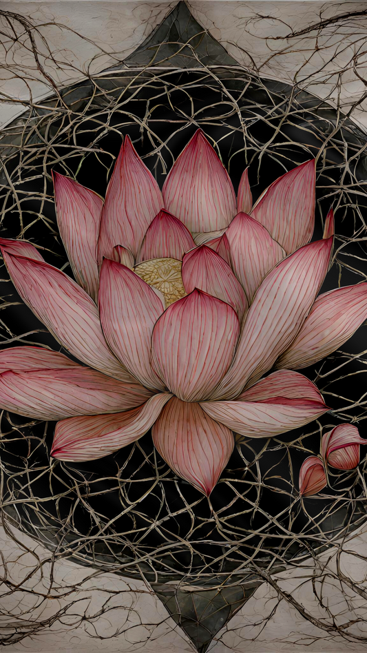 Lotus and Thorns wallpaper.