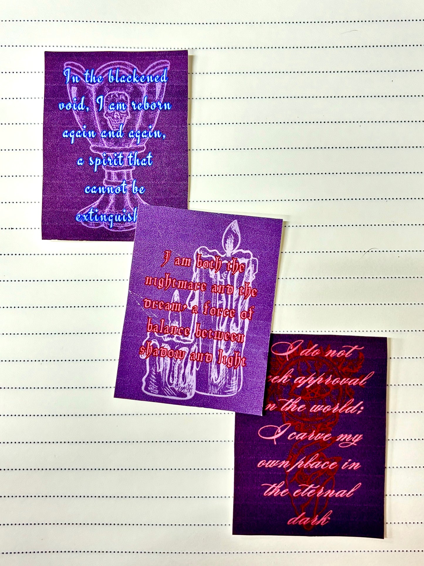 Gothic Inspired Affirmation Cards - Download