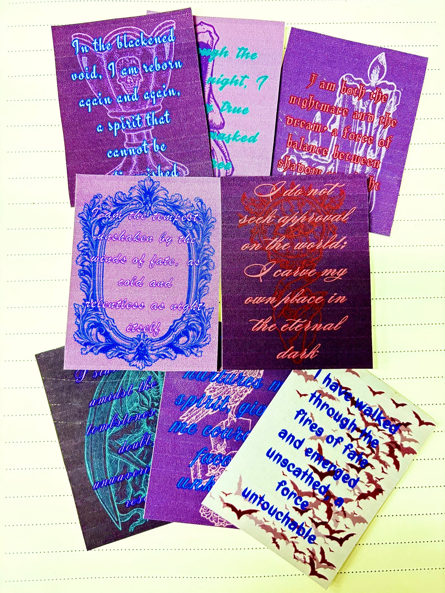 Gothic Inspired Affirmation Cards - Download
