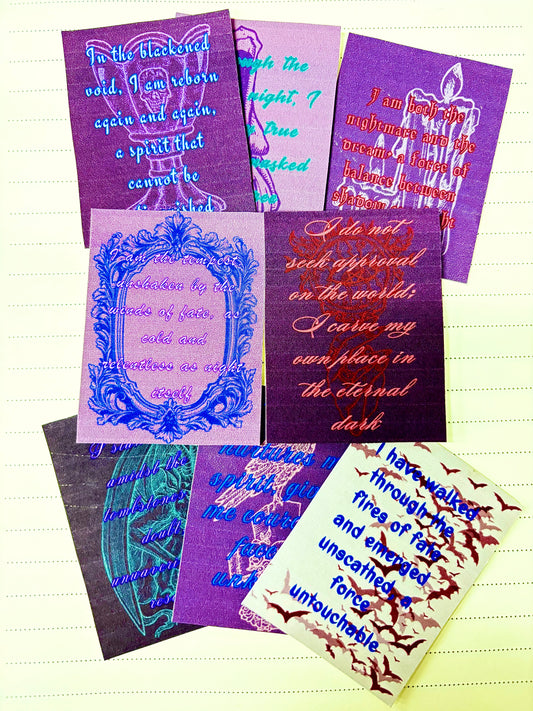 Gothic Inspired Affirmation Cards - Download