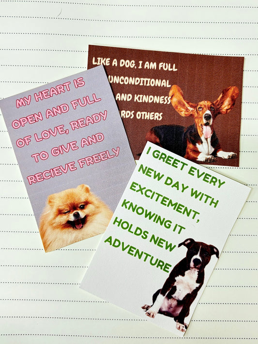 Dog Inspired Affirmation Cards- Download