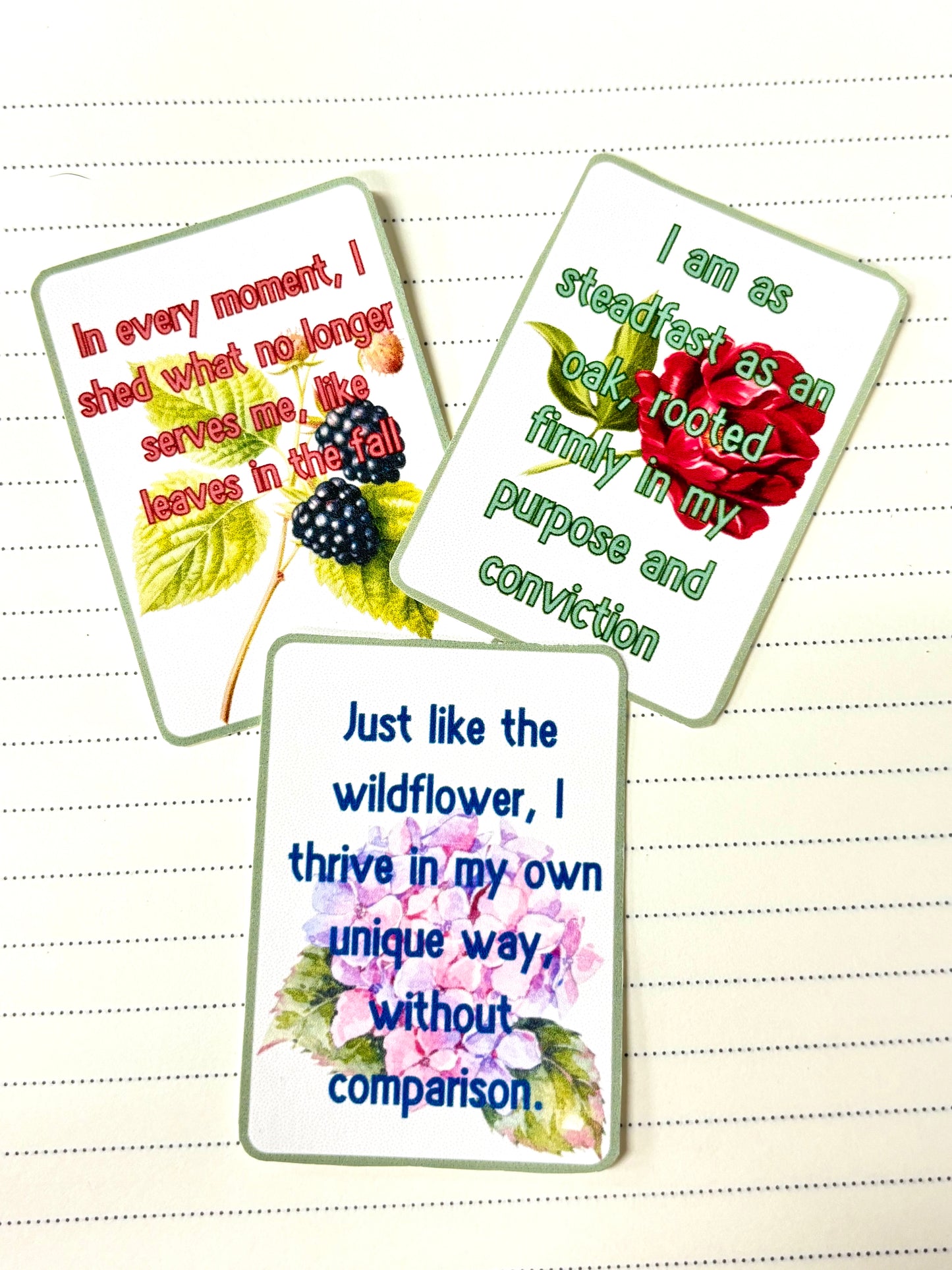 Botanical Inspired Affirmation Cards- Download