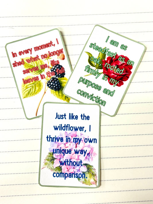Botanical Inspired Affirmation Cards- Download