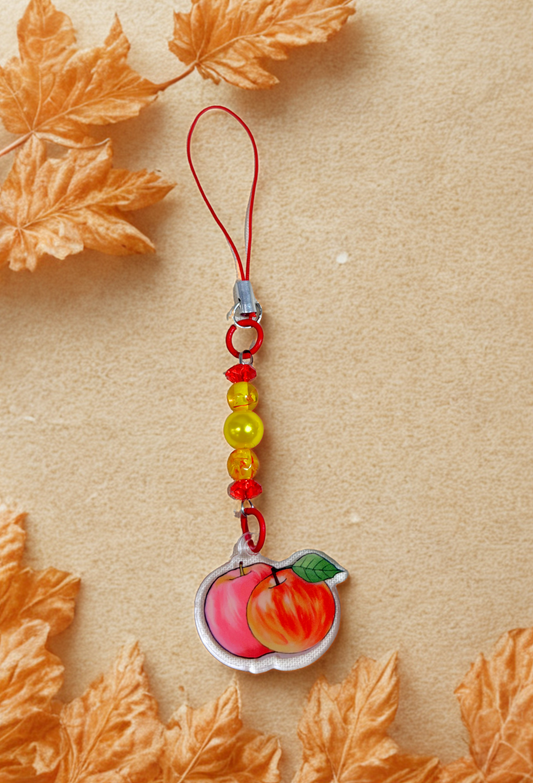 Fall Apple Phone charm with loop