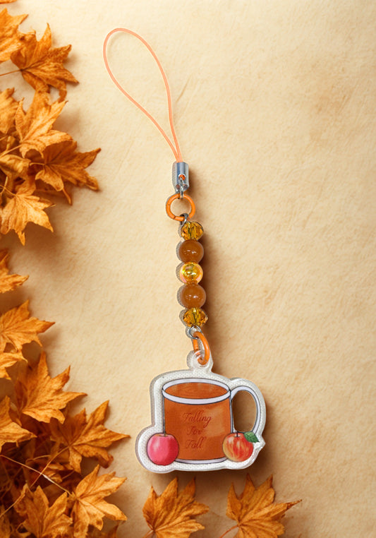 Apple Cider phone charm with loop
